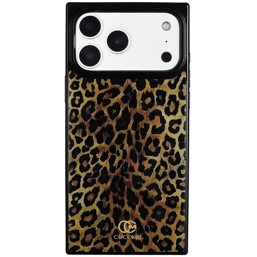 COCOMII leopard print MagSafe iPhone case - showing the raised camera cutout