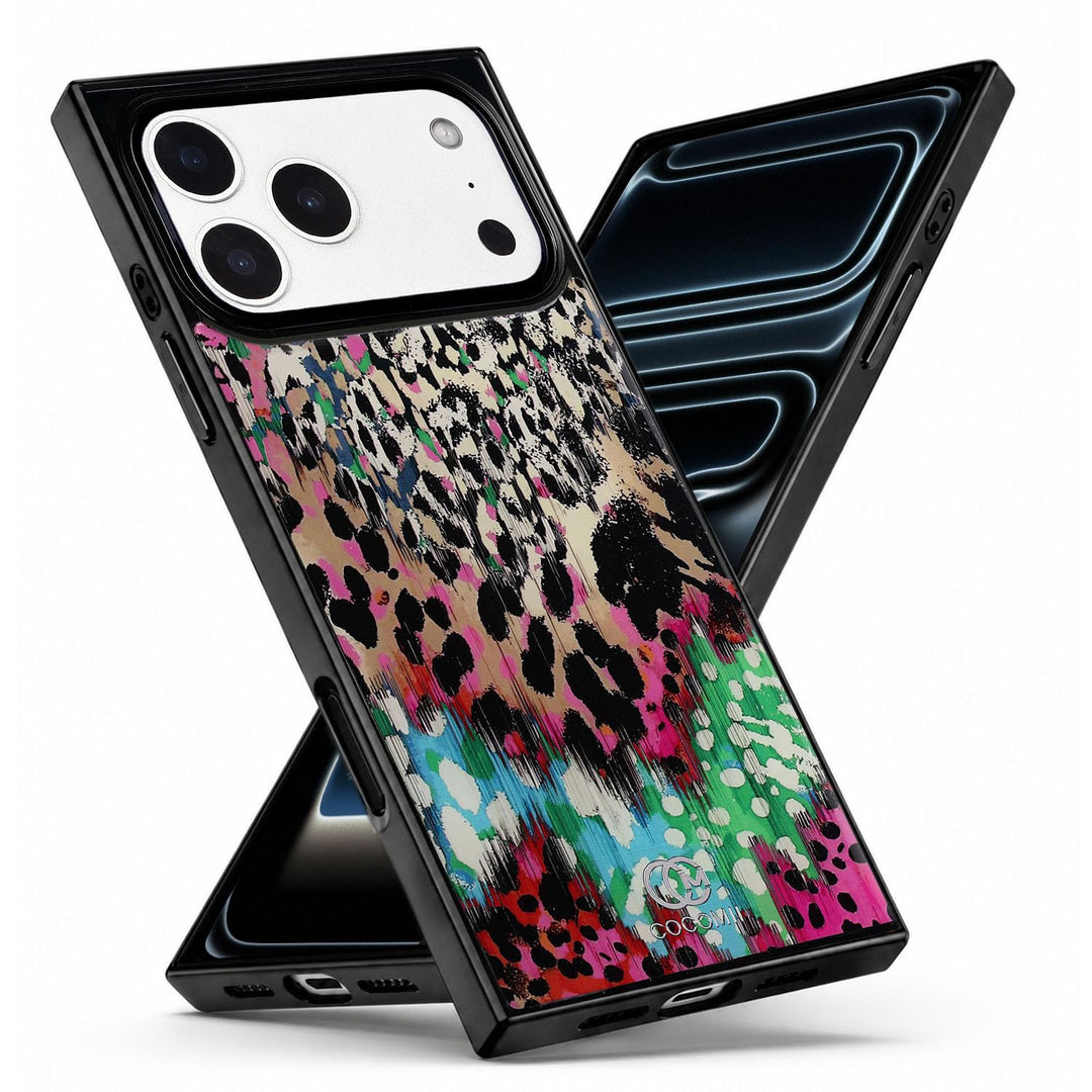 COCOMII Leopard rectangle iPhone case in Botanical, MagSafe