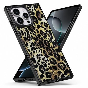COCOMII Leopard rectangle MagSafe iPhone case in Ivory for iPhone 15 Pro