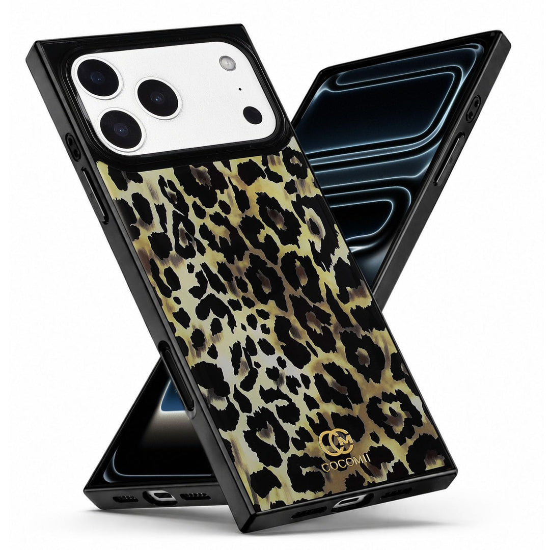 COCOMII Leopard rectangle iPhone case in Ivory, MagSafe