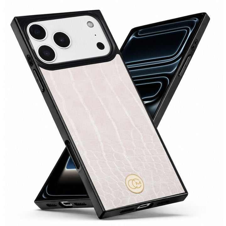 COCOMII croc-embossed MagSafe iPhone case in Ivory for iPhone 18 Pro Max, iPhone 18 Pro, iPhone 17 Pro Max and iPhone 17 Pro