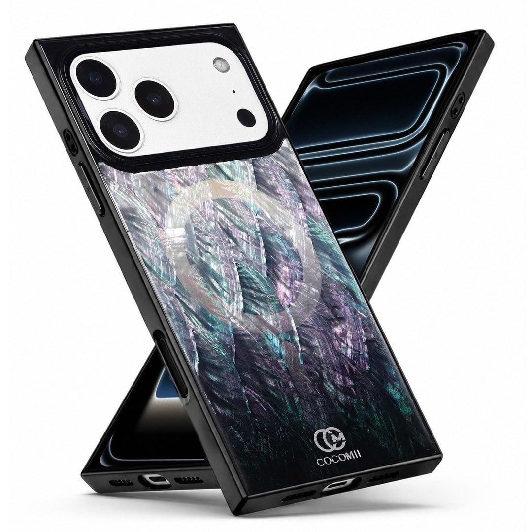 COCOMII mother of pearl MagSafe iPhone case in Black for iPhone 18 Pro Max, iPhone 18 Pro, iPhone 17 Pro Max and iPhone 17 Pro