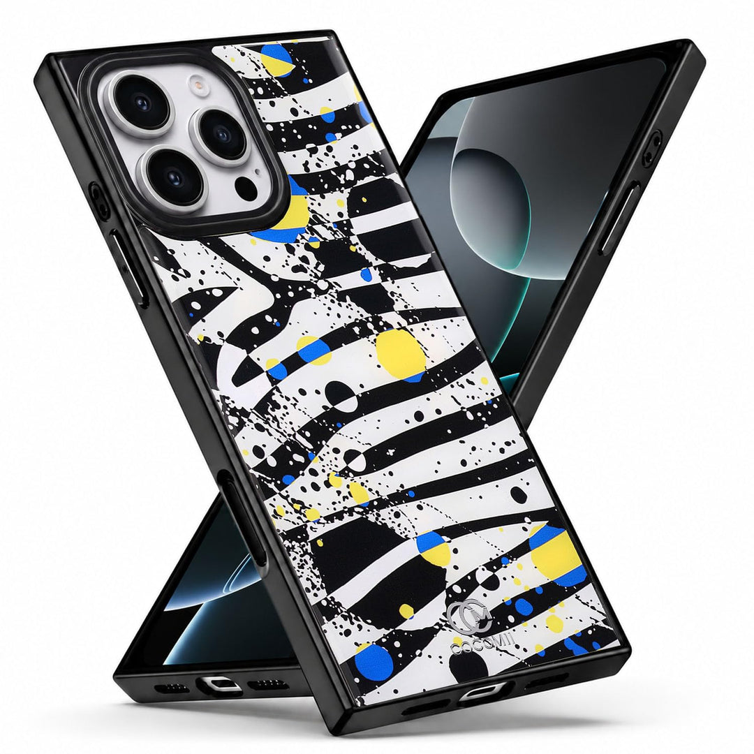 COCOMII Zebra rectangle iPhone case in Bold Chroma, MagSafe