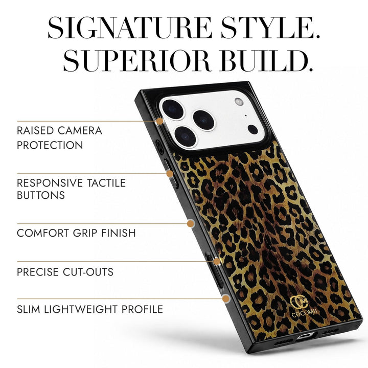 COCOMII leopard print MagSafe iPhone case in Amber - raised camera protection, tactile buttons, precise cut-outs and a slim profile