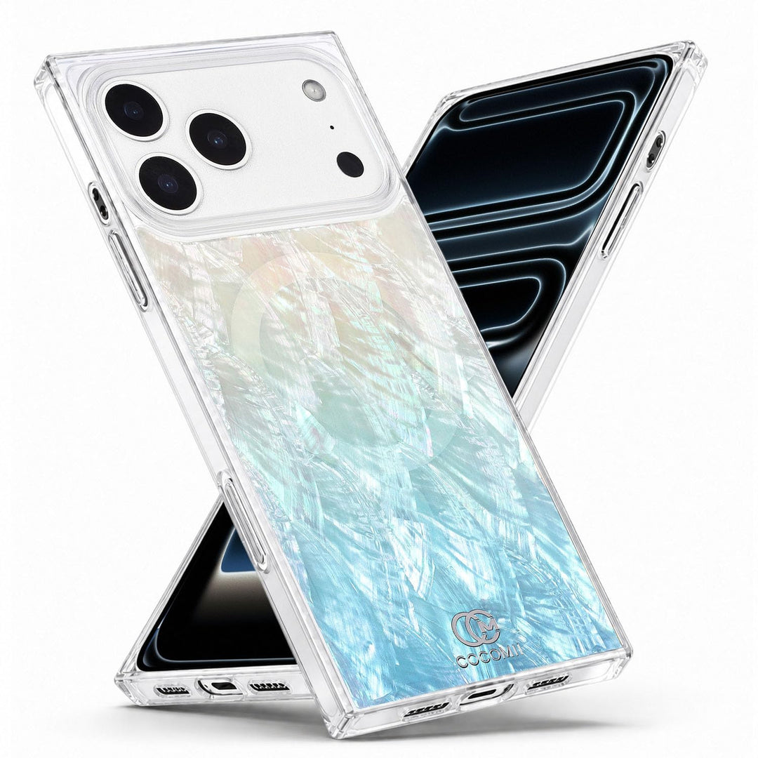 COCOMII mother of pearl MagSafe iPhone case in Turquoise for iPhone 18 Pro Max, iPhone 18 Pro, iPhone 17 Pro Max and iPhone 17 Pro