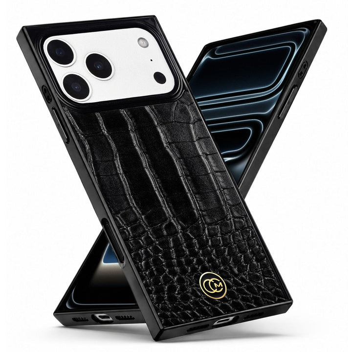COCOMII croc-embossed MagSafe iPhone case in Black for iPhone 18 Pro Max, iPhone 18 Pro, iPhone 17 Pro Max and iPhone 17 Pro