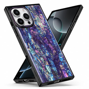 COCOMII Abalone shell rectangle MagSafe iPhone case in Milky Way for iPhone 12/12 Pro