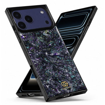 COCOMII Abalone shell rectangle MagSafe iPhone case in Galaxy for iPhone 18 Pro Max/17 Pro Max