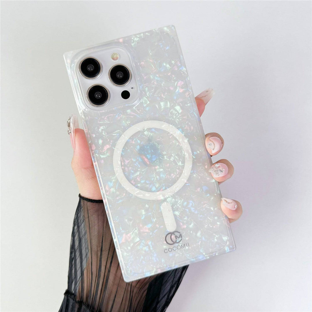 Pearl Glitter Square iPhone Case (MagSafe)