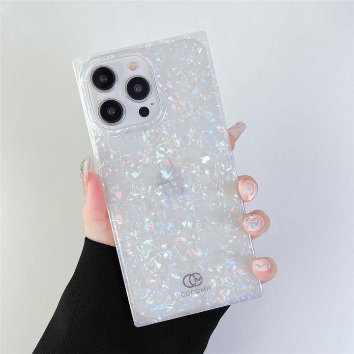 Pearl Glitter Square iPhone Case