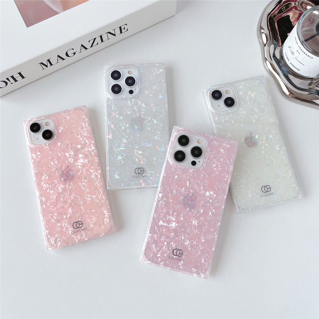 Pearl Glitter Square iPhone Case