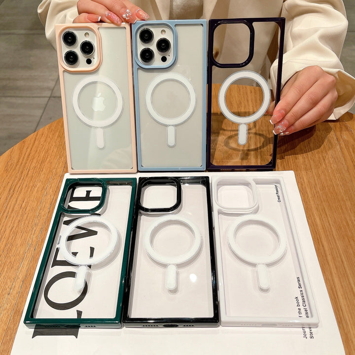 Clear Outline Square iPhone Case (MagSafe) - COCOMII