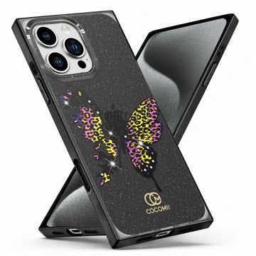 COCOMII Leopard rectangle MagSafe iPhone case in Safari Butterfly for iPhone 15 Pro Max