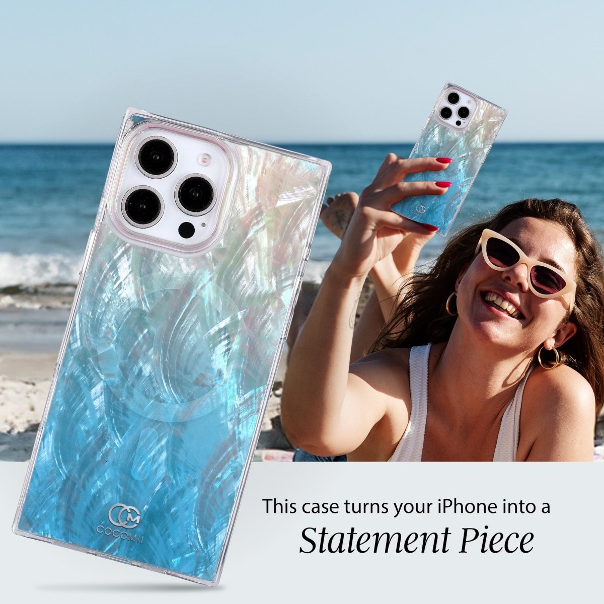 iPhoneアクセサリー mom Amazon.com: KERZZIL Elegent Mother Shell Pearl Compatible