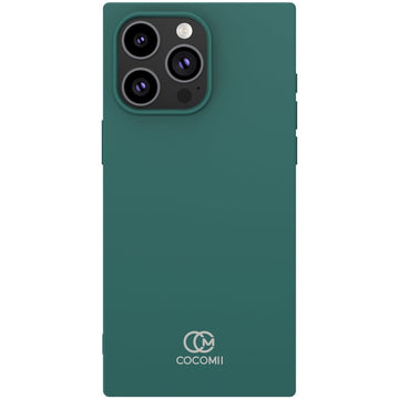 COCOMII Silicone rectangle MagSafe iPhone case in Matte Emerald for iPhone 12/12 Pro