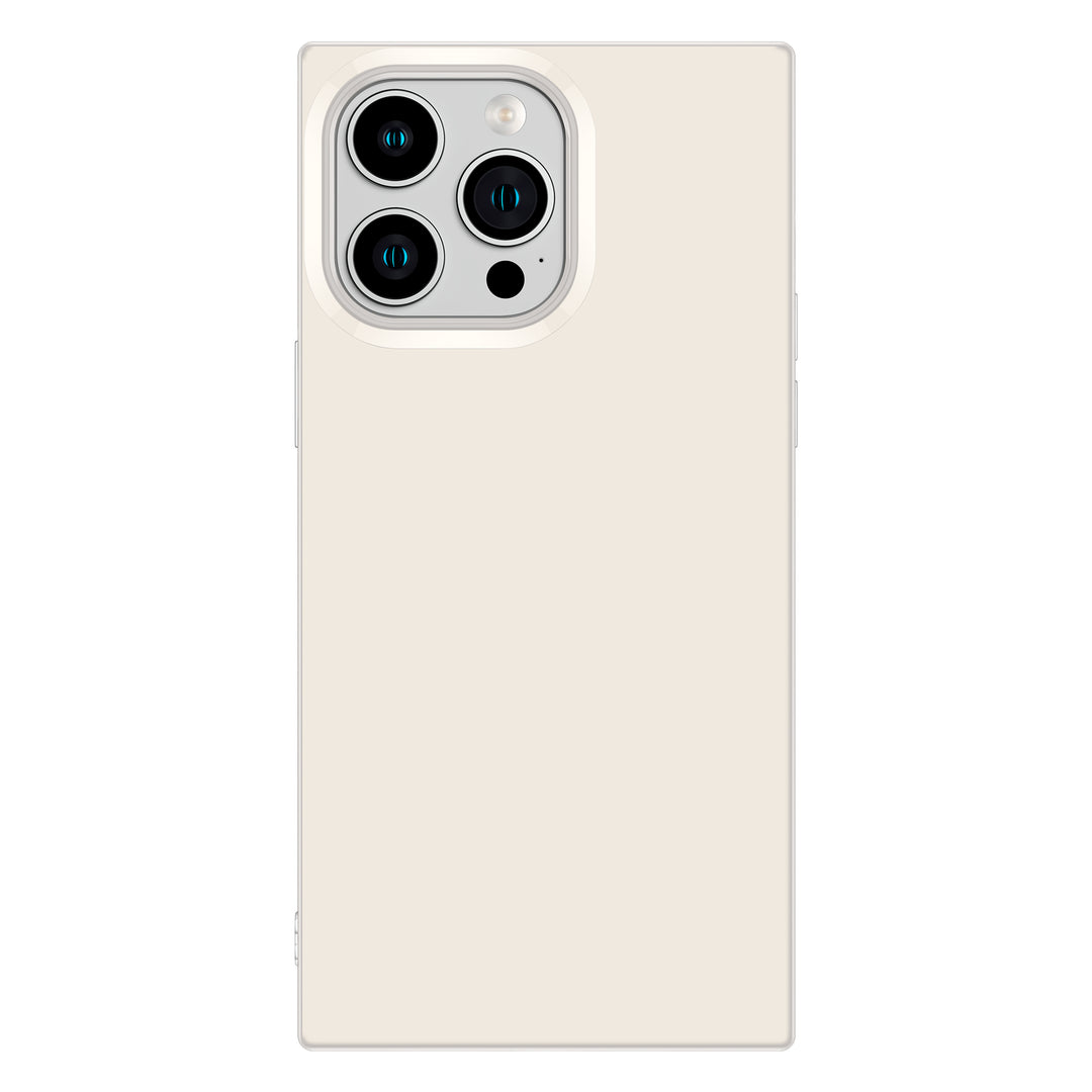 Square iPhone 14 Pro Max Case Square Neutral Color Matte (Antique White) | COCOMII
