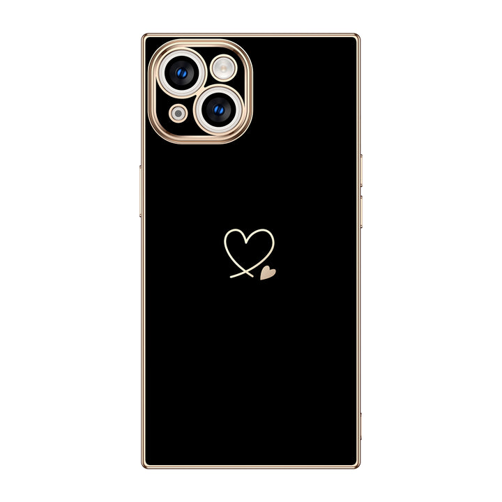 Plated Love Square iPhone Case
