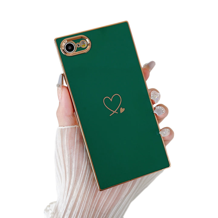 Plated Love Square iPhone Case