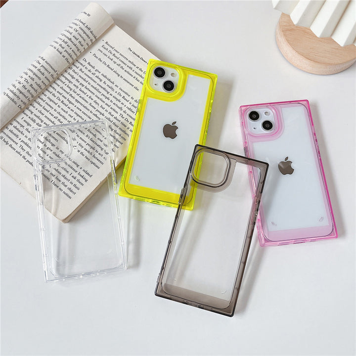Square iPhone 14 Pro Max Case Square Color Frame Clear (Crystal Clear) | COCOMII